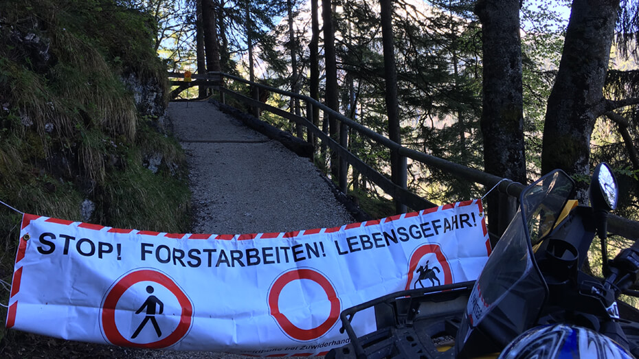 Bergwanderung zum Jenner ab Schönau am Königssee - Strecke chancenlos gesperrt
